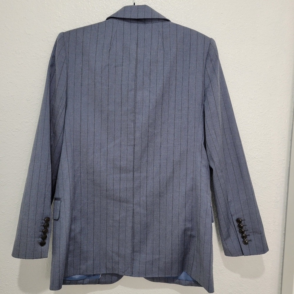 Madewell Single-Breasted Blazer in Yarn-Dyed Pinstripe NO881 Size 6 NWT - Picture 7 of 13